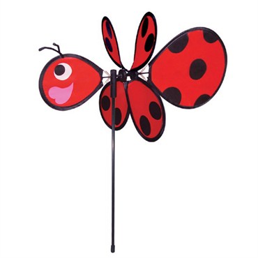 Gardener Select™ 6-Petal Happy Bugs Pinwheel - Red Ladybug - 11in W x 16in H