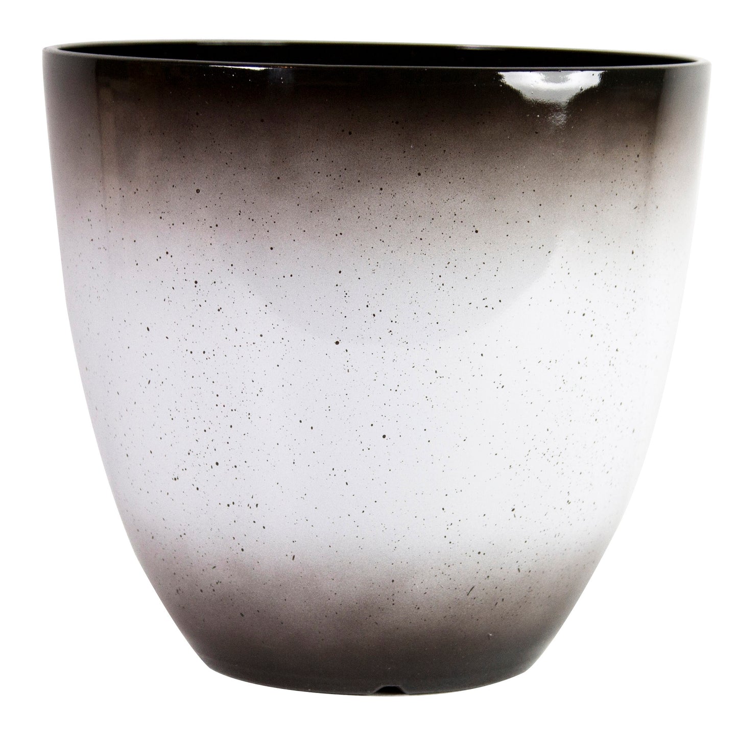 Gardener Select Egg Planter - Brown to White with Specs - 11.2in Diam x 12in H