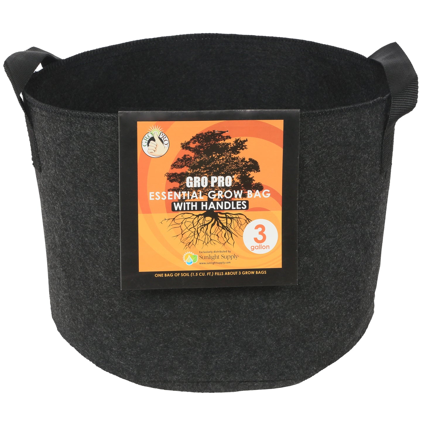 3gal Fabric w/Handle-3gal gray