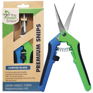 Green Scissor Premium Snips - Curved