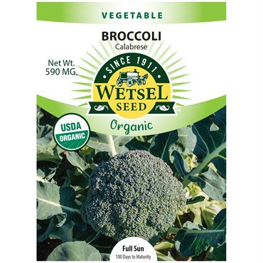 Wetsel Seed™ Organic Calabrese Broccoli Seed - 590mg Packet