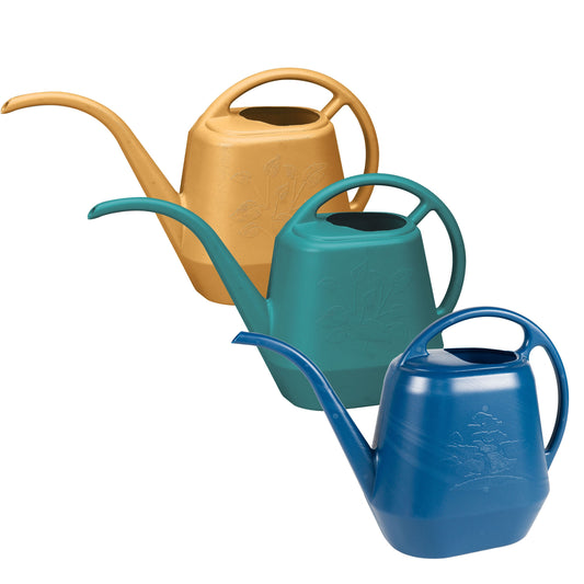 Bloem® Aqua Rite Watering Can - 6ct - 144oz - In Trend Mix - Earthy Yellow, Bermuda Teal, & Classic Blue