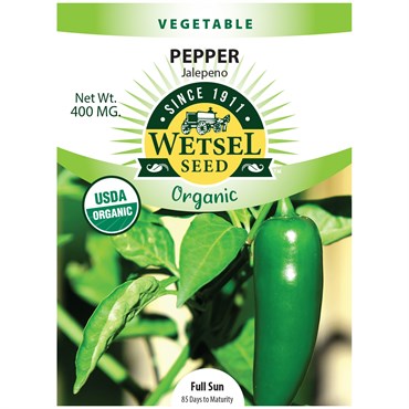 Wetsel Seed™ Organic Jalapeno Pepper Seed - 400mg Packet