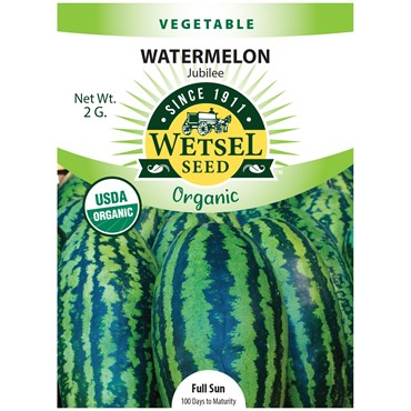 Wetsel Seed™ Organic Jubilee Watermelon Seed - 3g Packet